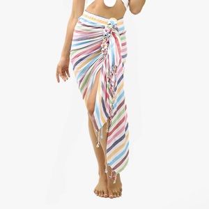 Just Bee Queen NWT Tulum Rainbow Skirt Small